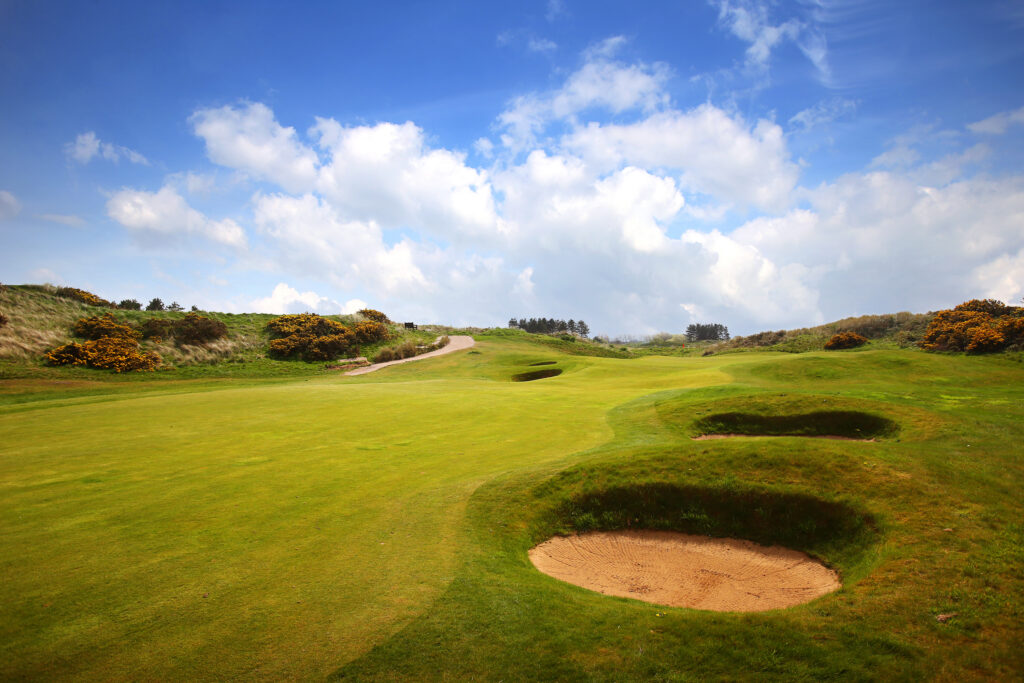 Bunkers on fairway at Southport & Ainsdale