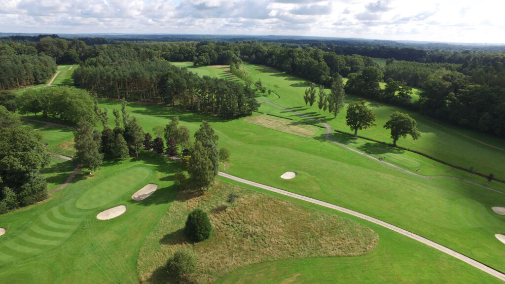 Aerial view of golf at The Bell Inn & Bramshaw Golf Club