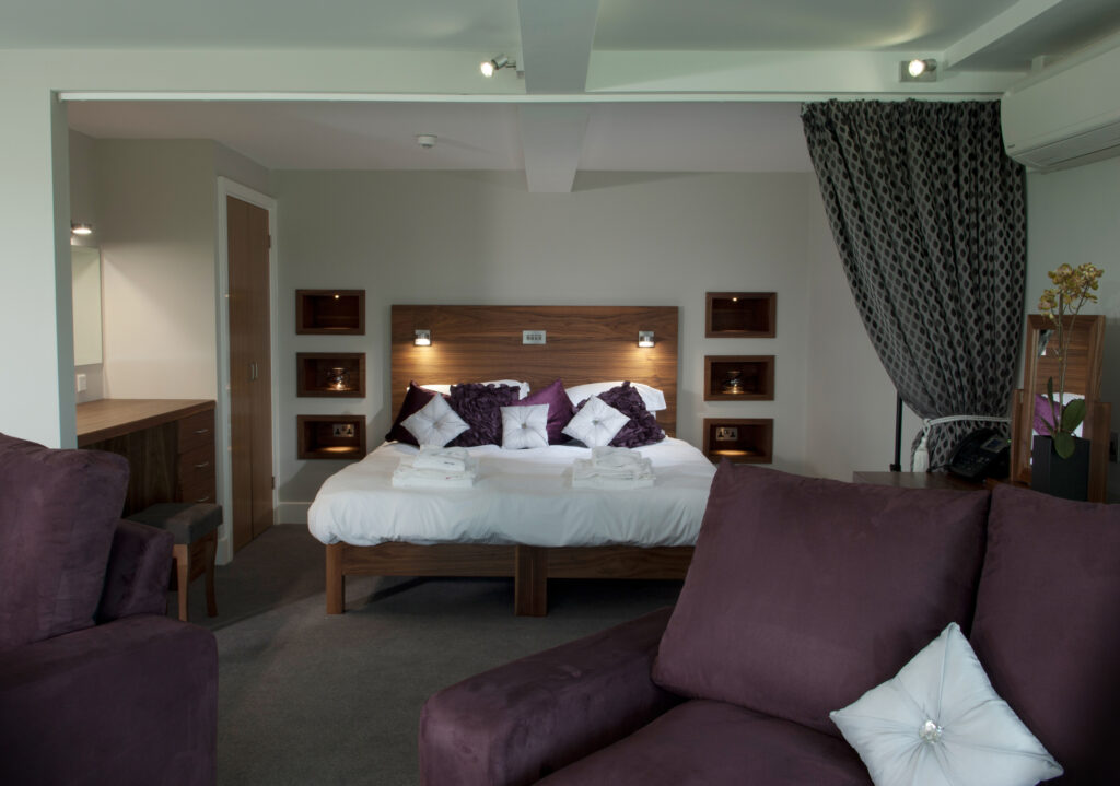 Double bed accommodation at The Lodge at Prince's