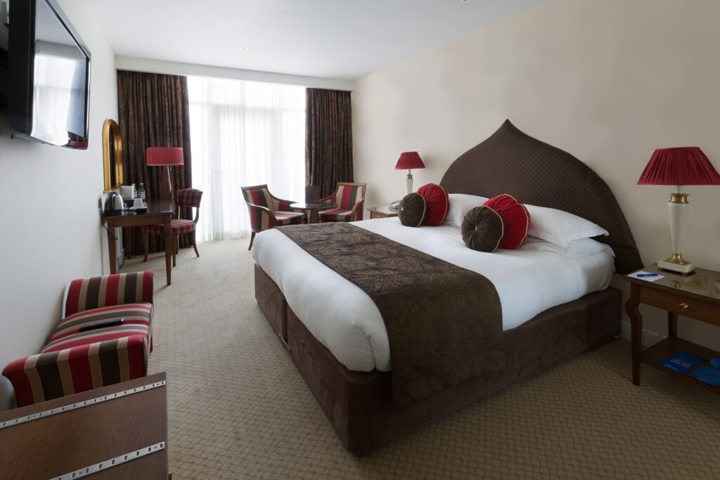 Double bed accommodation at The Oxfordshire Hotel and Spa