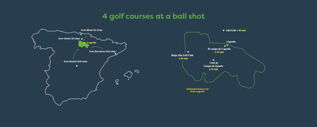 map of Rioja golf courses