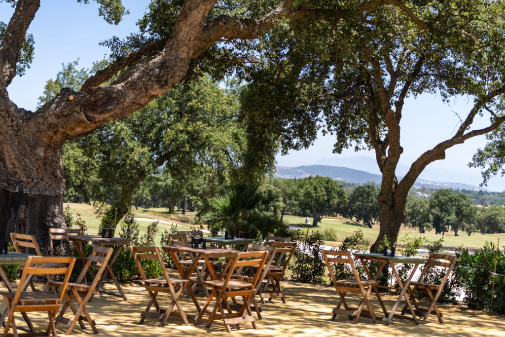 Outdoor dining at San Roque Golf & Resort