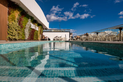 Outdoor pool at Óbal Urban Hotel